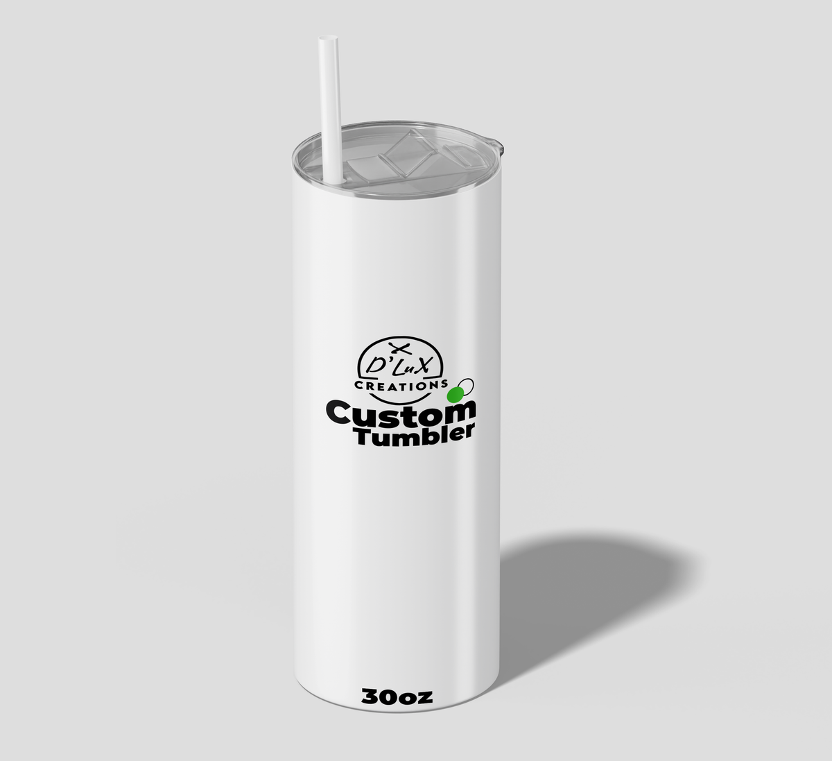 30 oz. Stainless Steel  Skinny Tumbler w/ Straw